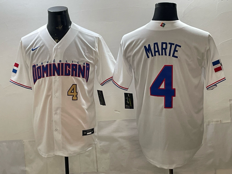 Men 2026 World Cub USA #4 Marte white Nike MLB Jersey 001->more jerseys->MLB Jersey
